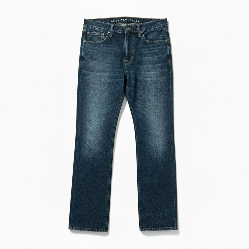 American Eagle Original Bootcut Jeans Mens 34x32 Dark Wash 100% Cotton Denim